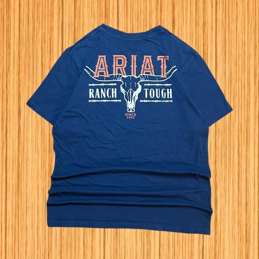 Ariat Ranch Tough Bull Skull Western Ranch Graphic T-Shirt